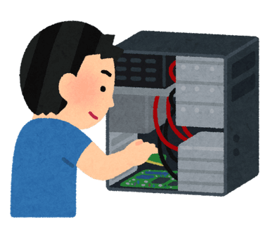 データを復旧しているイラスト