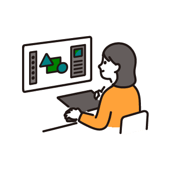 デザイナーがデザインを作成